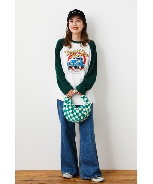 RODEO CROWNS WIDE BOWL(ロデオクラウンズワイドボウル)の「COLOR FAUX FUR BAG(ハンドバッグ・レディース・グリーン系その他/ブラック/ブルー・FREE)」の10枚目の写真