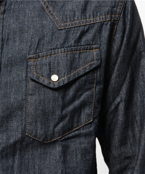 GIORDANO（ジョルダーノ）の「[GIORDANO]デニムシャツ（シャツ/ブラウス・メンズ・インディゴブルー/ダークインディゴブルー/ライトインディゴブルー・MEDIUM/LARGE）」の9枚目の写真