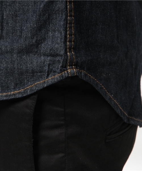 GIORDANO（ジョルダーノ）の「[GIORDANO]デニムシャツ（シャツ/ブラウス・メンズ・インディゴブルー/ダークインディゴブルー/ライトインディゴブルー・MEDIUM/LARGE）」の10枚目の写真