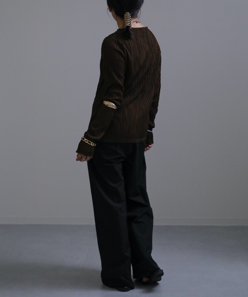 ap retro(アプレトロ)の「裾絞りナイロンイージーパンツ(その他パンツ・レディース・チャコールグレー/ブラック/アイボリー・FREE)」の9枚目の写真