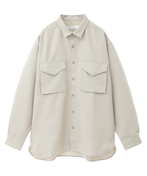 MEN'S MELROSE(メンズメルローズ)の「サスティナブルオフィサーシャツ(シャツ/ブラウス・メンズ・ベージュ/カーキ/グレー・2/3/4)」の4枚目の写真