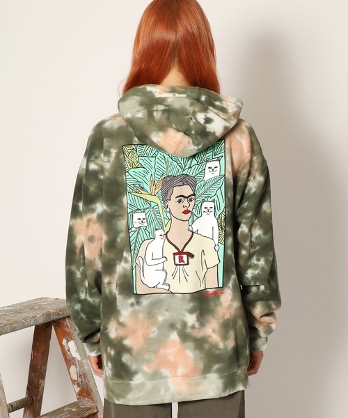 RIPNDIP（リップンディップ）の「RIPNDIP/リップンディップ Nermal Portrait Hoodie パーカー（パーカー・メンズ・グリーン×オレンジ・L/XL/M）」の3枚目の写真