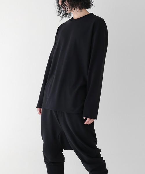 minsobi（ミンソビ）の「ストレッチ無地Tシャツ（Tシャツ/カットソー・メンズ・ホワイト/ブラック/ネイビー/ブラウン・FREE）」の3枚目の写真