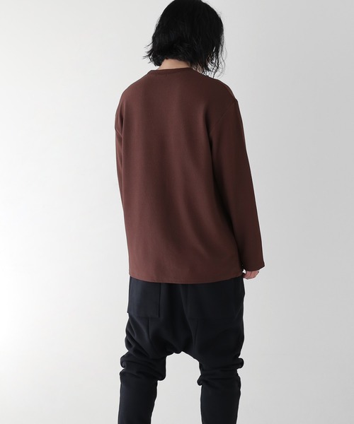 minsobi（ミンソビ）の「ストレッチ無地Tシャツ（Tシャツ/カットソー・メンズ・ホワイト/ブラック/ネイビー/ブラウン・FREE）」の19枚目の写真