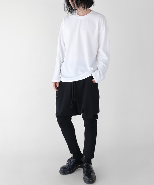 minsobi（ミンソビ）の「ストレッチ無地Tシャツ（Tシャツ/カットソー・メンズ・ホワイト/ブラック/ネイビー/ブラウン・FREE）」の6枚目の写真