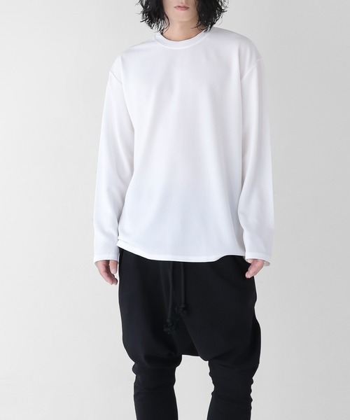 minsobi（ミンソビ）の「ストレッチ無地Tシャツ（Tシャツ/カットソー・メンズ・ホワイト/ブラック/ネイビー/ブラウン・FREE）」の9枚目の写真