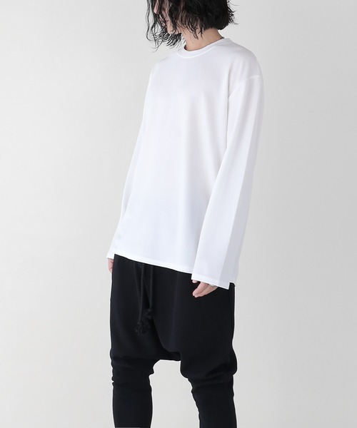 minsobi（ミンソビ）の「ストレッチ無地Tシャツ（Tシャツ/カットソー・メンズ・ホワイト/ブラック/ネイビー/ブラウン・FREE）」の8枚目の写真