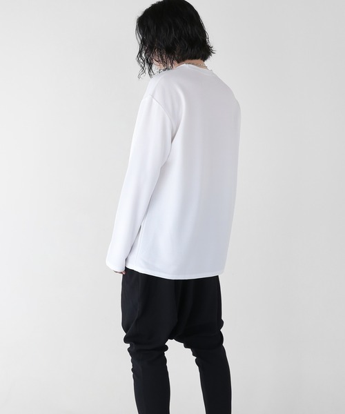 minsobi（ミンソビ）の「ストレッチ無地Tシャツ（Tシャツ/カットソー・メンズ・ホワイト/ブラック/ネイビー/ブラウン・FREE）」の10枚目の写真