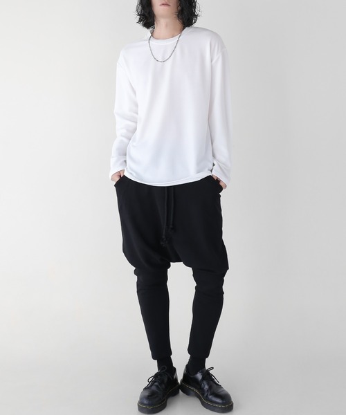 minsobi（ミンソビ）の「ストレッチ無地Tシャツ（Tシャツ/カットソー・メンズ・ホワイト/ブラック/ネイビー/ブラウン・FREE）」の5枚目の写真