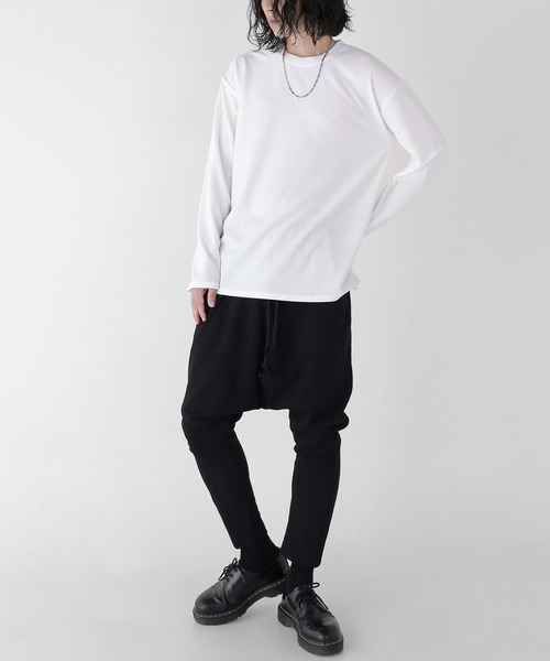 minsobi（ミンソビ）の「ストレッチ無地Tシャツ（Tシャツ/カットソー・メンズ・ホワイト/ブラック/ネイビー/ブラウン・FREE）」の7枚目の写真