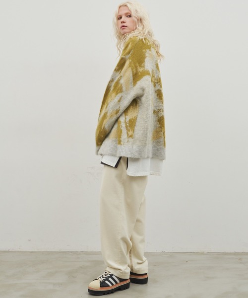 AIVER(アイバー)の「AIVER アブストラクトモヘアニットカーディガン(カーディガン/ボレロ・メンズ・ブラック/ブルー/オフホワイト/パープル・SMALL/MEDIUM/LARGE)」の19枚目の写真