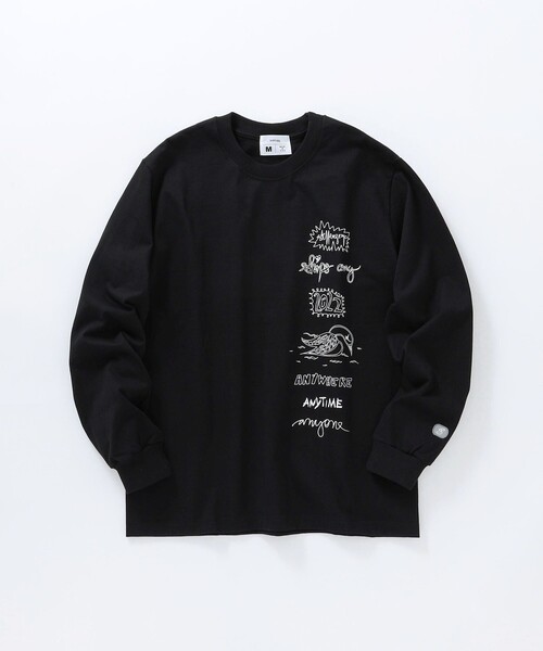 SHIPS any（シップス エニィ）の「SHIPS any: Steffen Grap プリント 長袖 Tシャツ（Tシャツ/カットソー・メンズ・ホワイト/ブラック・MEDIUM/X-LARGE/LARGE）」の2枚目の写真