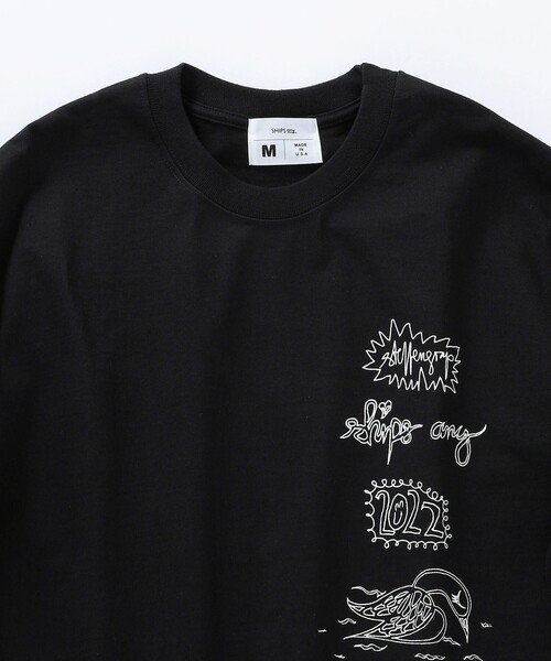 SHIPS any（シップス エニィ）の「SHIPS any: Steffen Grap プリント 長袖 Tシャツ（Tシャツ/カットソー・メンズ・ホワイト/ブラック・MEDIUM/X-LARGE/LARGE）」の8枚目の写真