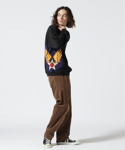 AVIREX（アヴィレックス）の「CLASSIC CREW NECK SWEAT "COWBOY OF THE SKY" / クラシック クルーネック スウェット カウボーイ オブ ザ スカイ / AVIREX / アヴィレックス（スウェット・メンズ・ブラック/その他/オリーブ系/ホワイト・M/XL/2XL/L）」の11枚目の写真