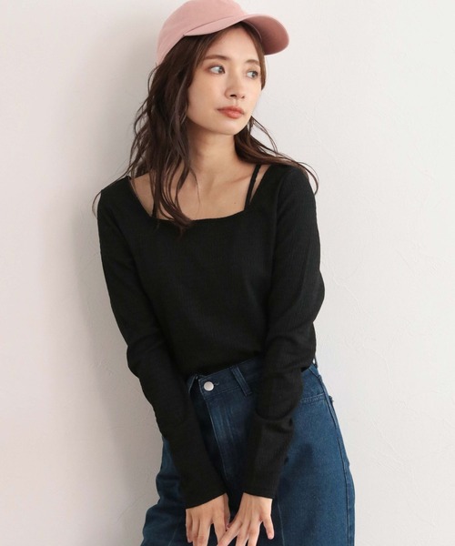 mysty woman（ミスティウーマン）の「ストリングシャーリングプルオーバー　172320（Tシャツ/カットソー・レディース・ブラック/オフホワイト/イエロー/アイボリー・FREE）」の3枚目の写真