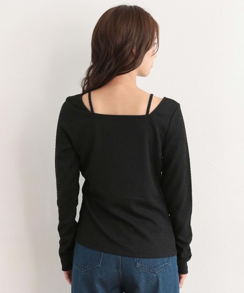 mysty woman（ミスティウーマン）の「ストリングシャーリングプルオーバー　172320（Tシャツ/カットソー・レディース・ブラック/オフホワイト/イエロー/アイボリー・FREE）」の10枚目の写真