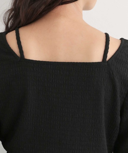 mysty woman（ミスティウーマン）の「ストリングシャーリングプルオーバー　172320（Tシャツ/カットソー・レディース・ブラック/オフホワイト/イエロー/アイボリー・FREE）」の14枚目の写真