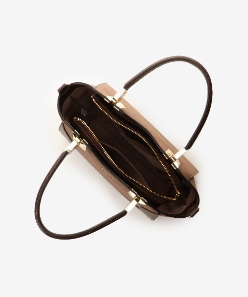 & chouette（アンドシュエット）の「スウェードライク ハンドル金具トート（ハンドバッグ・レディース・ベージュ/ダークグリーン/モカ・FREE）」の17枚目の写真