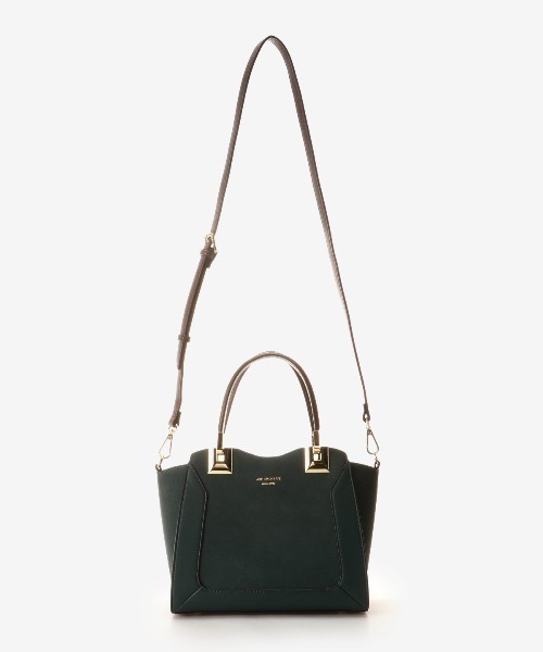 & chouette（アンドシュエット）の「スウェードライク ハンドル金具トート（ハンドバッグ・レディース・ベージュ/ダークグリーン/モカ・FREE）」の7枚目の写真