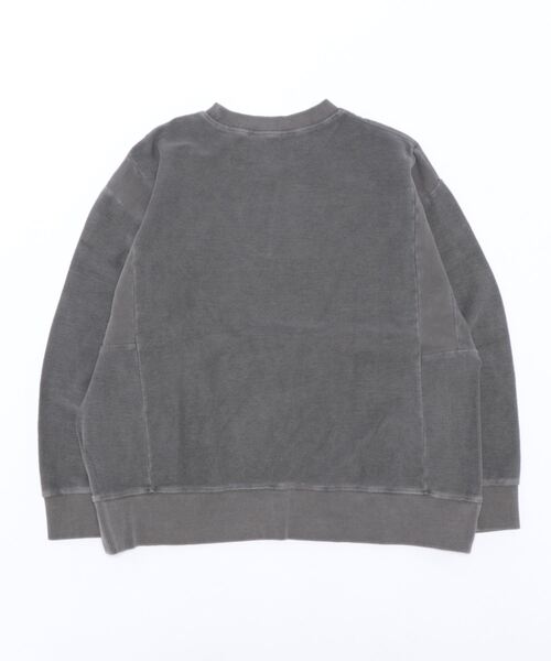 Samansa Mos2（サマンサ モスモス）の「ピグメント加工裏毛切替スウェット（スウェット・レディース・チャコール/ベージュ/カーキ・ﾌﾘ-）」の17枚目の写真