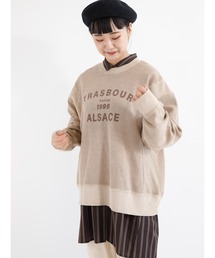 ピグメント加工裏毛切替スウェット