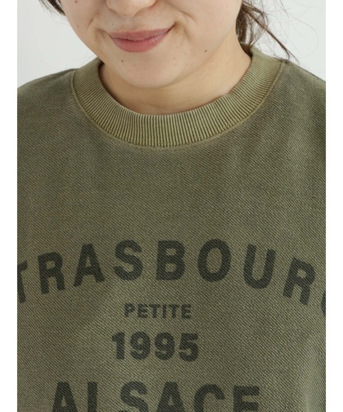 Samansa Mos2（サマンサ モスモス）の「ピグメント加工裏毛切替スウェット（スウェット・レディース・チャコール/ベージュ/カーキ・ﾌﾘ-）」の11枚目の写真