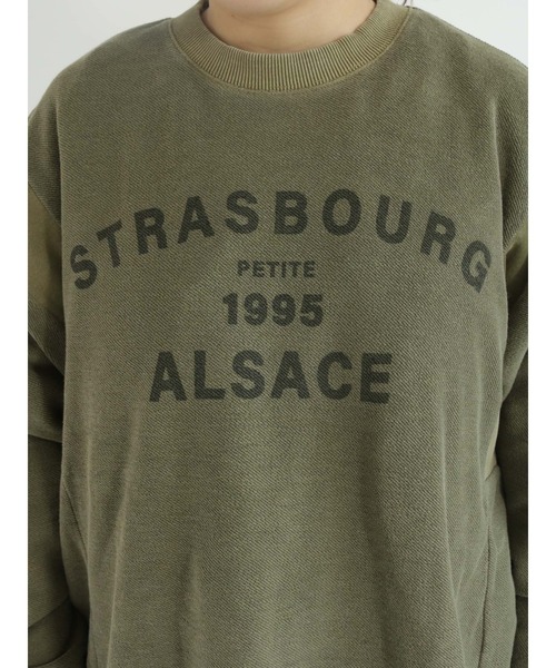 Samansa Mos2（サマンサ モスモス）の「ピグメント加工裏毛切替スウェット（スウェット・レディース・チャコール/ベージュ/カーキ・ﾌﾘ-）」の15枚目の写真