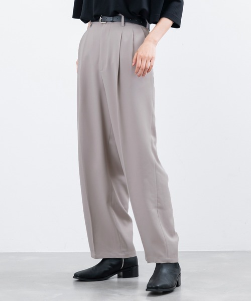 JUNRED（ジュンレッド）の「ライトスルーワイドストレートパンツ（スラックス・メンズ・ブラック/ベージュ/ホワイト系その他/ブルー系その他・S/M/L）」の12枚目の写真