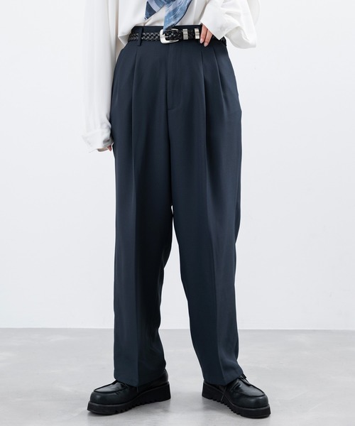 JUNRED（ジュンレッド）の「ライトスルーワイドストレートパンツ（スラックス・メンズ・ブラック/ベージュ/ホワイト系その他/ブルー系その他・S/M/L）」の15枚目の写真