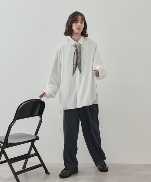 セール】ライトスルーワイドストレートパンツ（スラックス）｜JUNRED