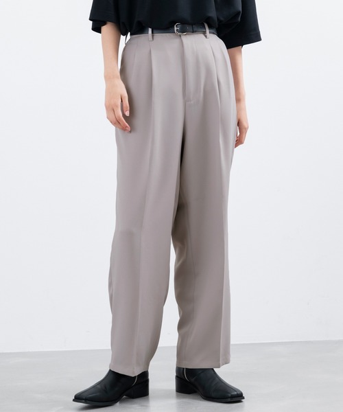 JUNRED（ジュンレッド）の「ライトスルーワイドストレートパンツ（スラックス・メンズ・ブラック/ベージュ/ホワイト系その他/ブルー系その他・S/M/L）」の11枚目の写真