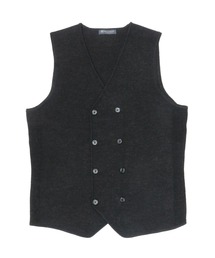 TOKYO SHIRTS | ミラノリブ編地切替 ダブルニットジレ(ベスト)