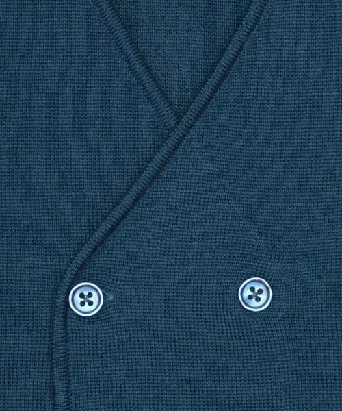 TOKYO SHIRTS（トウキョウシャツ）の「ミラノリブ編地切替 ダブルニットジレ（ベスト・メンズ・チャコールグレー/ダークブルー・LL/M/L/XL）」の4枚目の写真