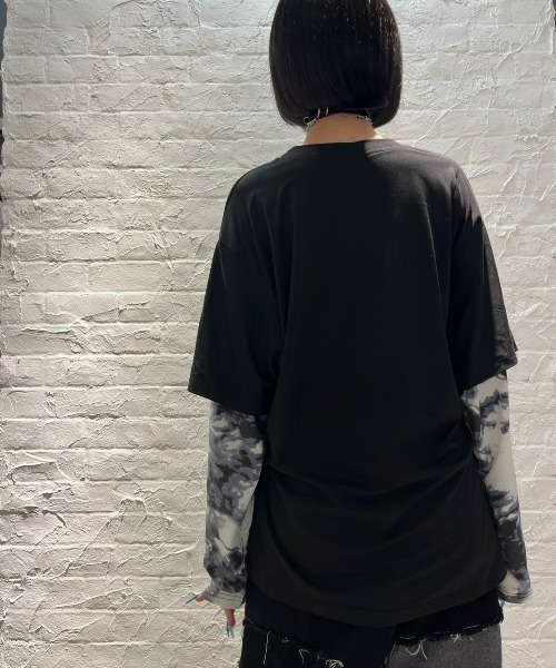 tシャツ A'GEM/9 × .kom 「NOVESSEL/ノベセル」タイダイ柄シースルーカットソー レディース NOVESSEL tシャツ A'GEM/9 × .kom「NOVESSEL/ノベセル