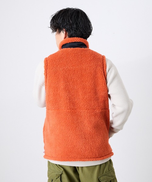 Franklin Climbing（フランクリンクライミング）の「【Franklin Climbing】 シープボアベスト（ダウンベスト・メンズ・アイボリー/ブラック/マスタード/オレンジ・M/L/XL）」の6枚目の写真