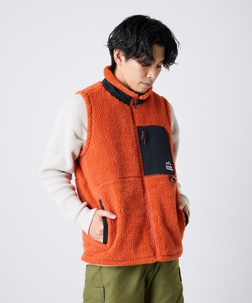 Franklin Climbing（フランクリンクライミング）の「【Franklin Climbing】 シープボアベスト（ダウンベスト・メンズ・アイボリー/ブラック/マスタード/オレンジ・M/L/XL）」の14枚目の写真