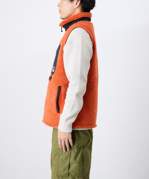 Franklin Climbing（フランクリンクライミング）の「【Franklin Climbing】 シープボアベスト（ダウンベスト・メンズ・アイボリー/ブラック/マスタード/オレンジ・M/L/XL）」の7枚目の写真