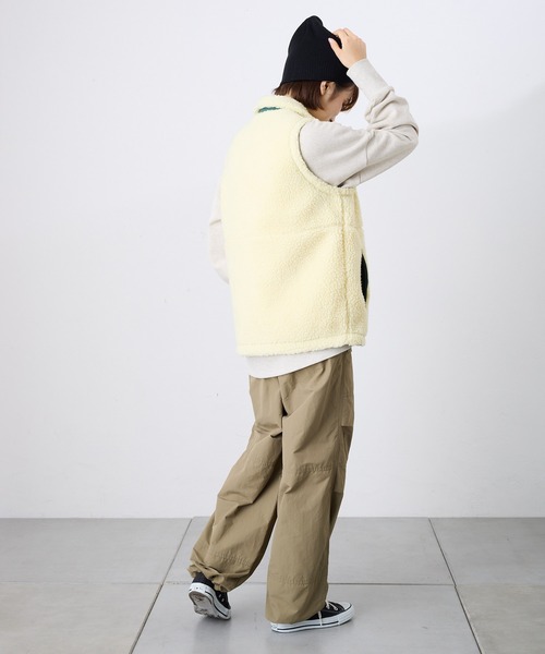 Franklin Climbing（フランクリンクライミング）の「【Franklin Climbing】 シープボアベスト（ダウンベスト・メンズ・アイボリー/ブラック/マスタード/オレンジ・M/L/XL）」の13枚目の写真