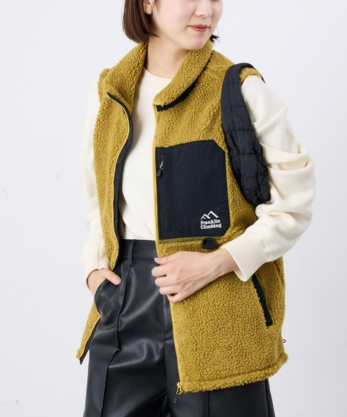 Franklin Climbing（フランクリンクライミング）の「【Franklin Climbing】 シープボアベスト（ダウンベスト・メンズ・アイボリー/ブラック/マスタード/オレンジ・M/L/XL）」の22枚目の写真
