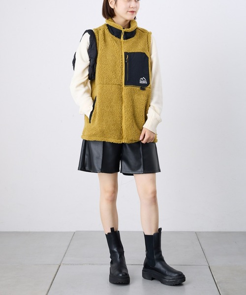 Franklin Climbing（フランクリンクライミング）の「【Franklin Climbing】 シープボアベスト（ダウンベスト・メンズ・アイボリー/ブラック/マスタード/オレンジ・M/L/XL）」の8枚目の写真