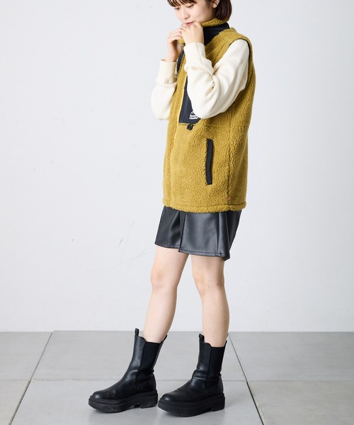 Franklin Climbing（フランクリンクライミング）の「【Franklin Climbing】 シープボアベスト（ダウンベスト・メンズ・アイボリー/ブラック/マスタード/オレンジ・M/L/XL）」の16枚目の写真