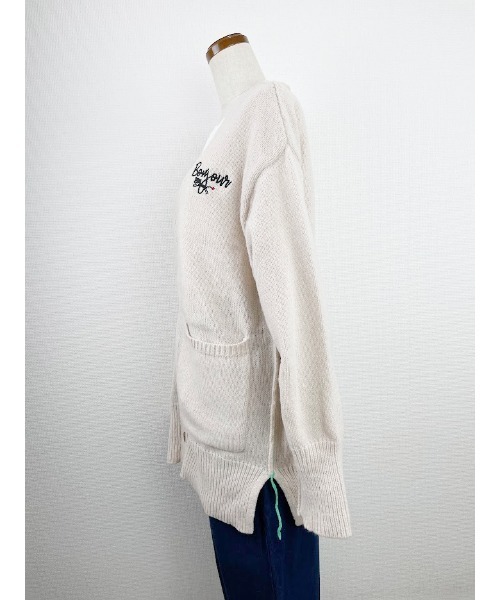 Rydia（リディア）の「ウールライクメルシーカーデ（カーディガン/ボレロ・レディース・ライトベージュ/ブルー/パープル/オレンジ/ライム・M）」の6枚目の写真