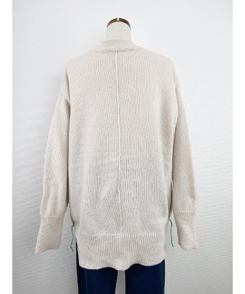 Rydia（リディア）の「ウールライクメルシーカーデ（カーディガン/ボレロ・レディース・ライトベージュ/ブルー/パープル/オレンジ/ライム・M）」の7枚目の写真