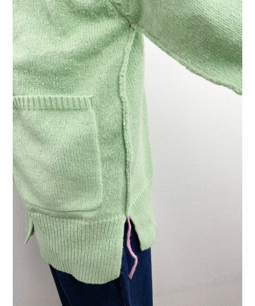 Rydia（リディア）の「ウールライクメルシーカーデ（カーディガン/ボレロ・レディース・ライトベージュ/ブルー/パープル/オレンジ/ライム・M）」の12枚目の写真