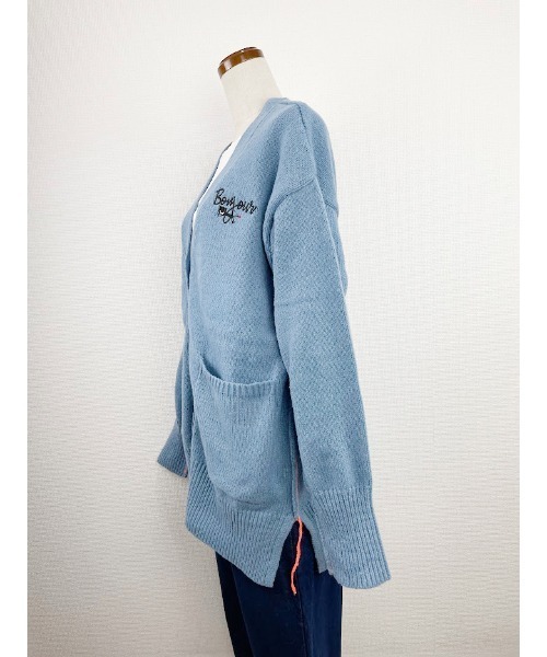 Rydia（リディア）の「ウールライクメルシーカーデ（カーディガン/ボレロ・レディース・ライトベージュ/ブルー/パープル/オレンジ/ライム・M）」の13枚目の写真