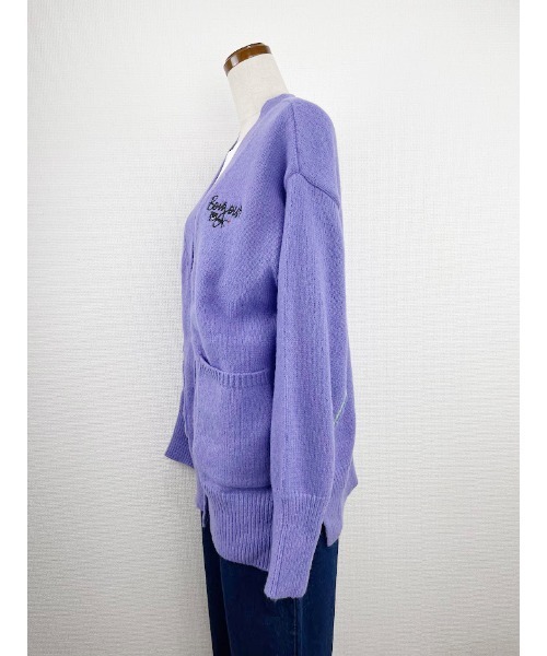 Rydia（リディア）の「ウールライクメルシーカーデ（カーディガン/ボレロ・レディース・ライトベージュ/ブルー/パープル/オレンジ/ライム・M）」の16枚目の写真