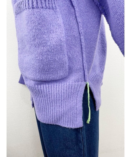 Rydia（リディア）の「ウールライクメルシーカーデ（カーディガン/ボレロ・レディース・ライトベージュ/ブルー/パープル/オレンジ/ライム・M）」の19枚目の写真