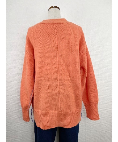 Rydia（リディア）の「ウールライクメルシーカーデ（カーディガン/ボレロ・レディース・ライトベージュ/ブルー/パープル/オレンジ/ライム・M）」の22枚目の写真