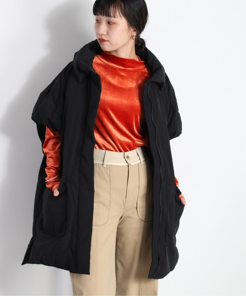 cepo(セポ)の「ベロアハイネックトップス(Tシャツ/カットソー・レディース・チャコール/オレンジ/オフホワイト・M)」の7枚目の写真