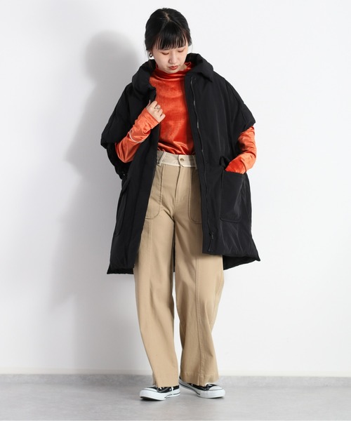 cepo(セポ)の「ベロアハイネックトップス(Tシャツ/カットソー・レディース・チャコール/オレンジ/オフホワイト・M)」の19枚目の写真